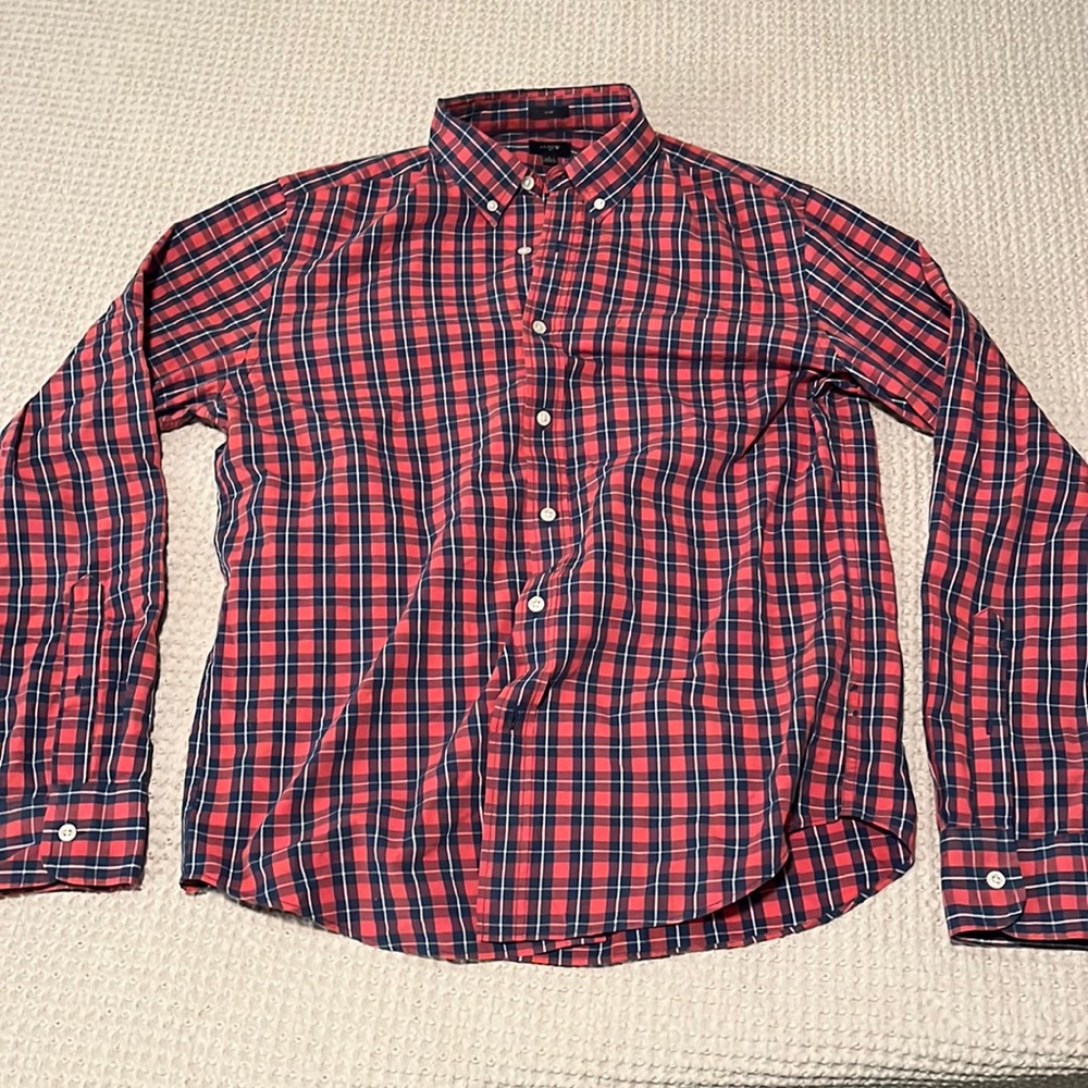 JCrew - Red Checkered Button Down (Mens)